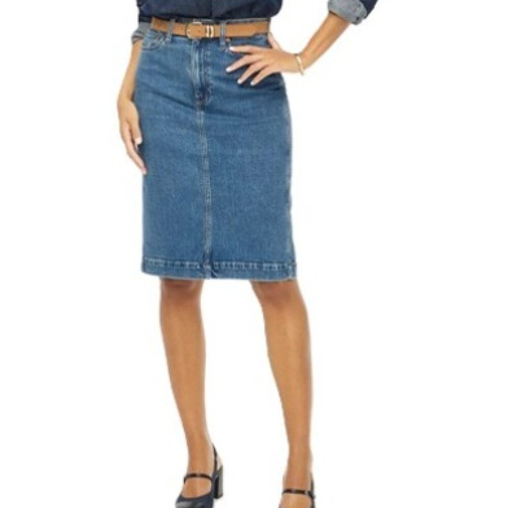J Crew A-Line 5 Pocket Denim Skirt Sz 12